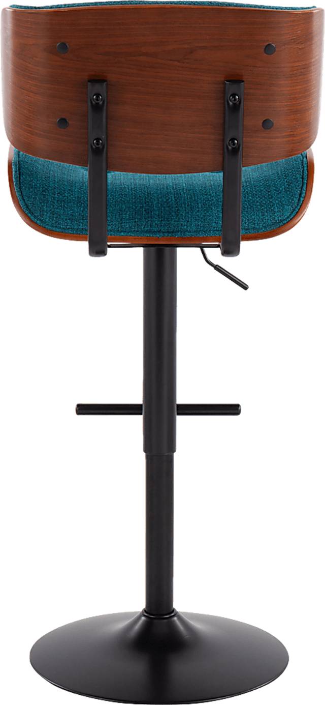 Leverett Teal Adjustable Barstool - Thumbnail - Image 4