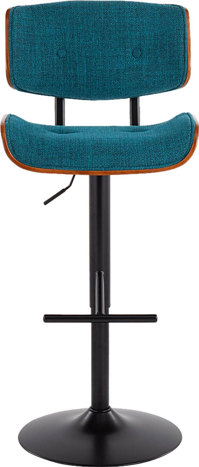 Leverett Teal Adjustable Barstool - Thumbnail - Image 5