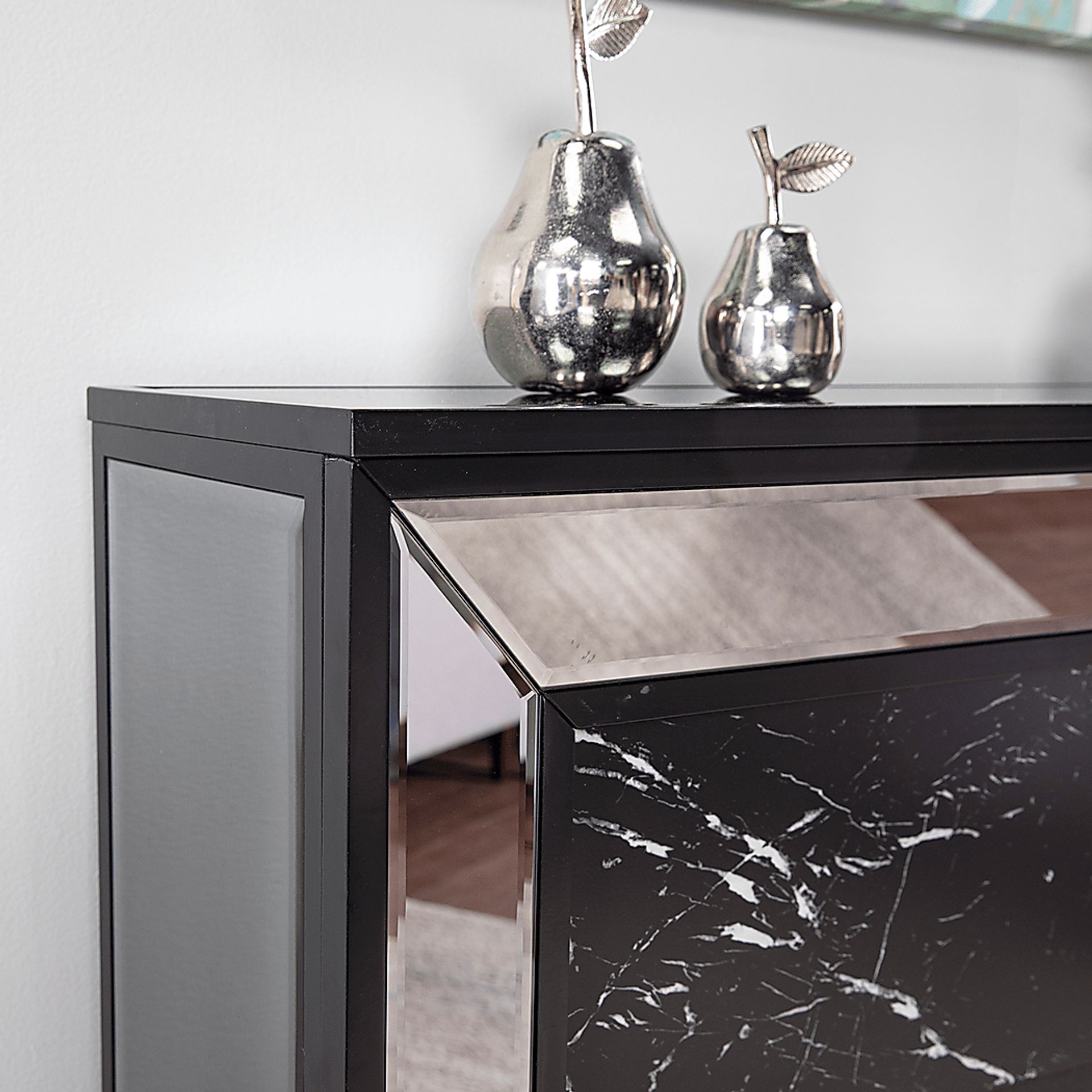 Levering II Black 44 in. Console, With Electric Log Fireplace - Image 5