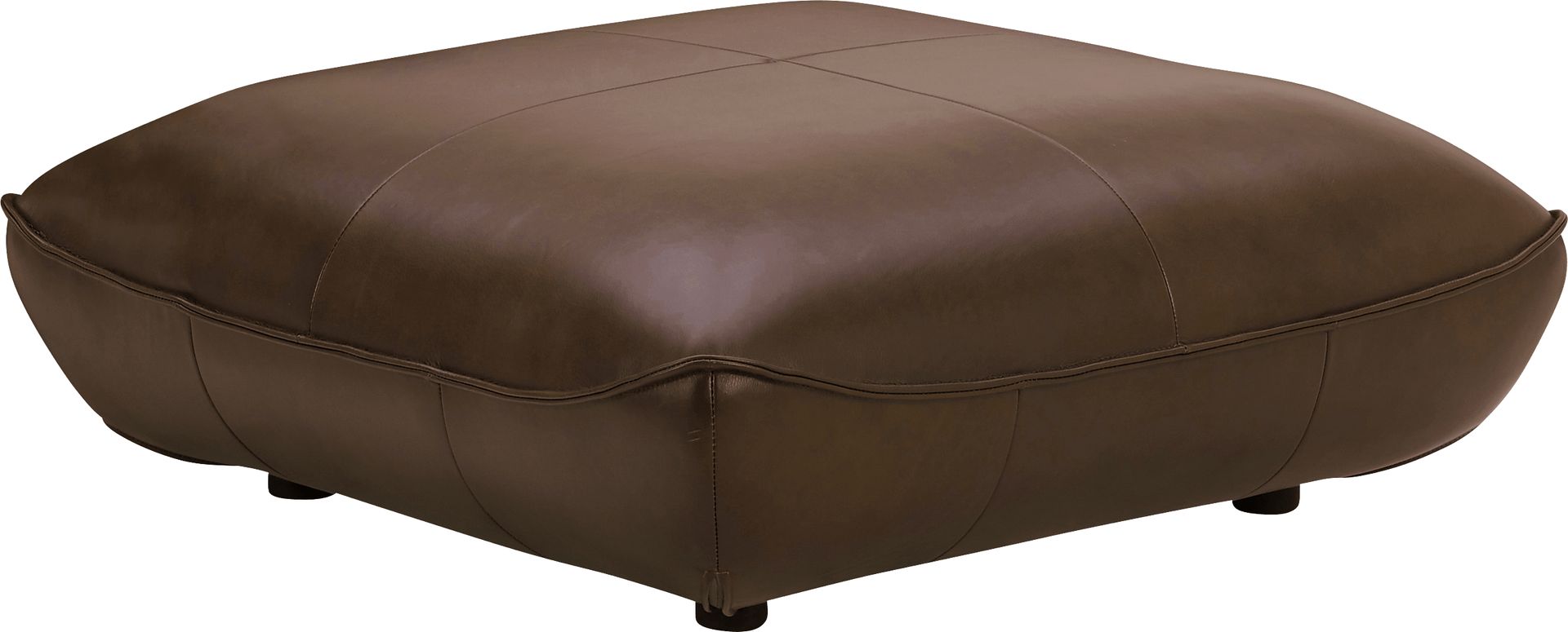 Leveson Brown Ottoman - Image 1