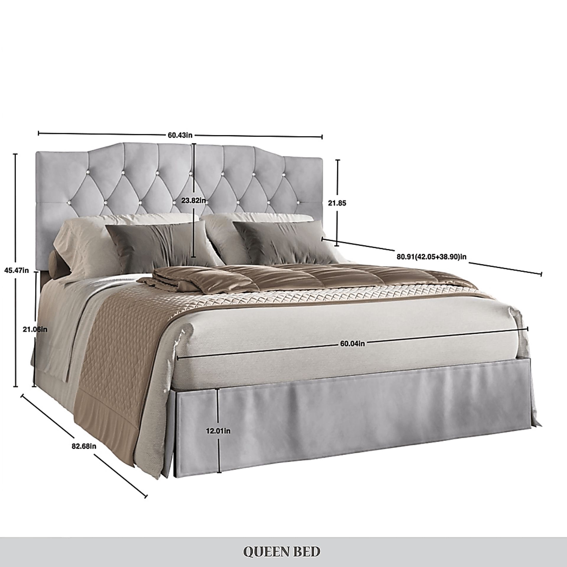 Leveson Light Gray Twin Bed - Image 5