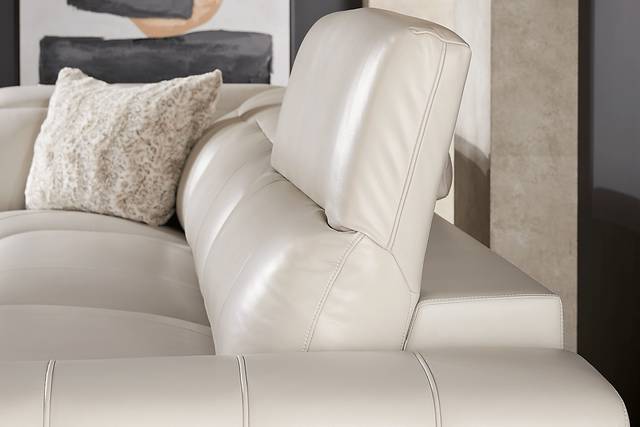 Lewellyn Dove Gray Leather 8 Pc Dual Power Reclining Sectional Living Room - Thumbnail - Image 6