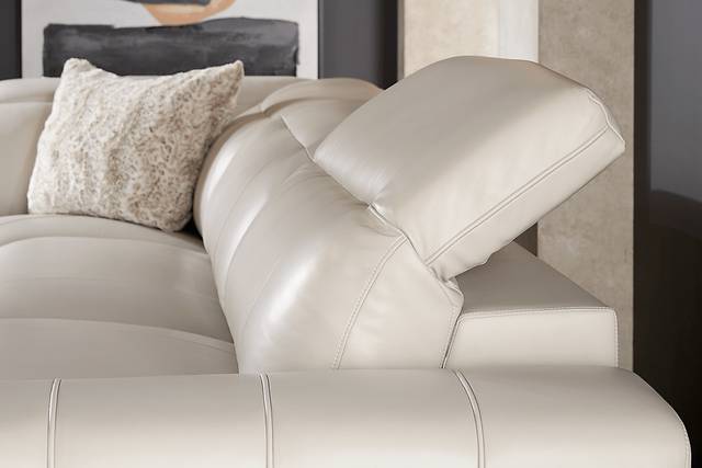 Lewellyn Dove Gray Leather 8 Pc Dual Power Reclining Sectional Living Room - Thumbnail - Image 7