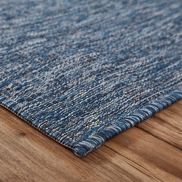 Lewine Navy 7'9 x 9'5 Indoor/Outdoor Rug - Thumbnail - Image 2