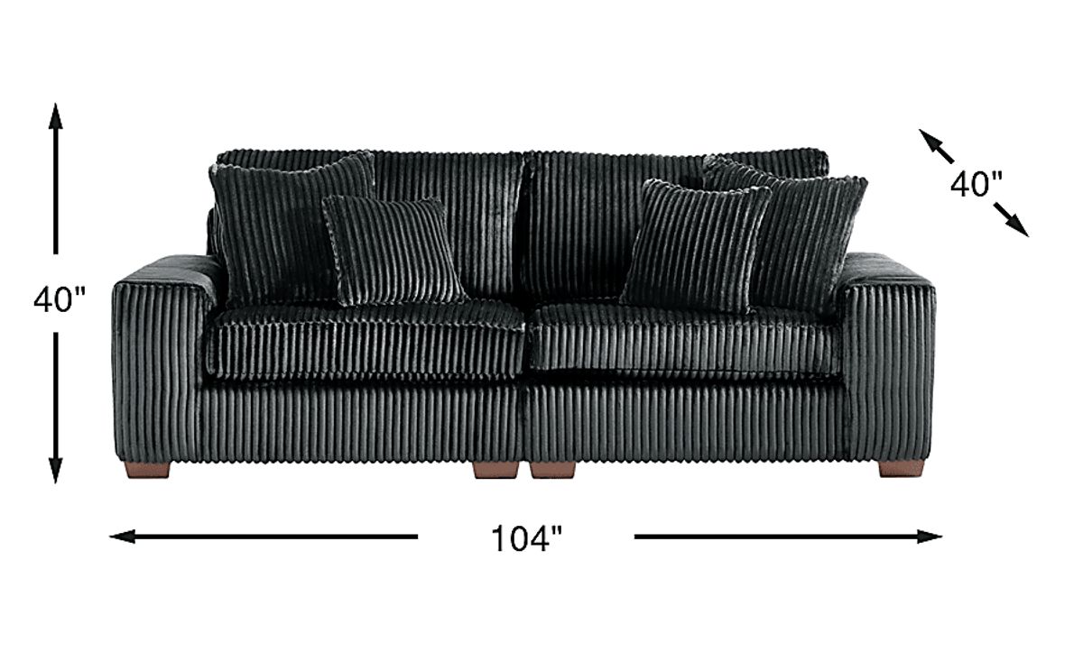 Lexford Park Black Microfiber 2 Pc Sectional | Rooms to Go