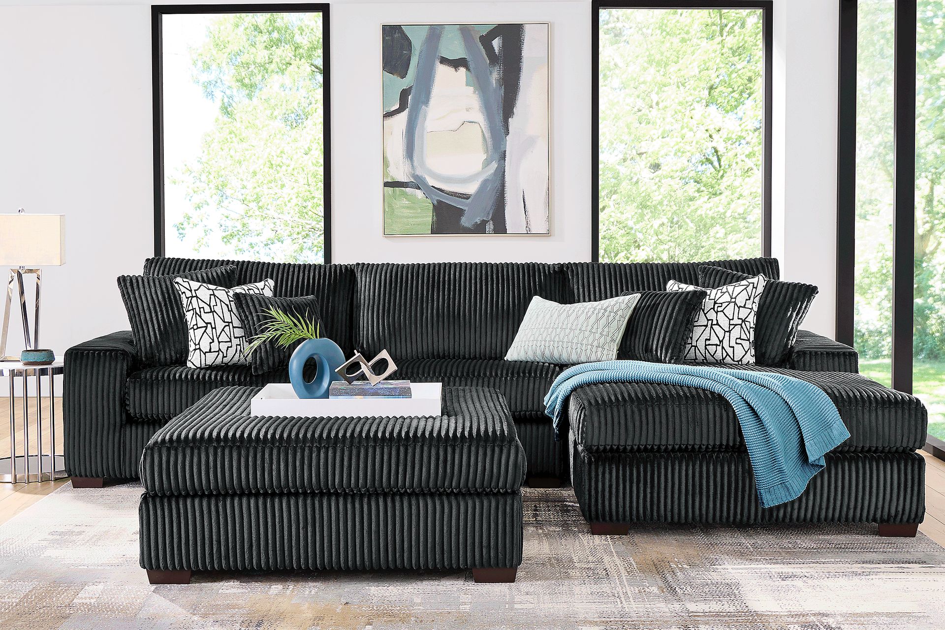 Lexford Park Black 3 Pc Sectional - Image 1