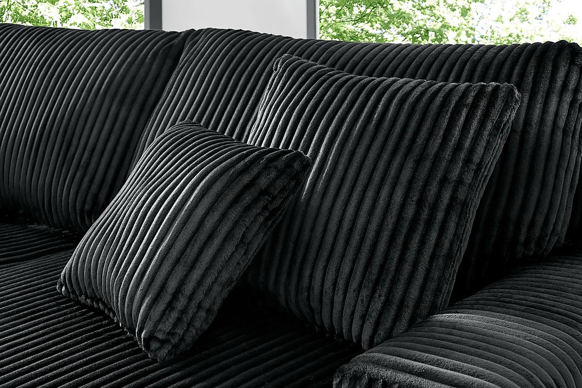 Lexford Park Black Microfiber 6 Pc With Chaise Left Arm Sectional ...
