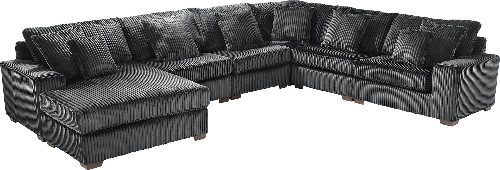 Lexford Park Black 6 Pc Sectional - Image 1