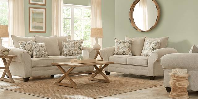 Lexie Linen 2 Pc Living Room - Thumbnail - Image 1
