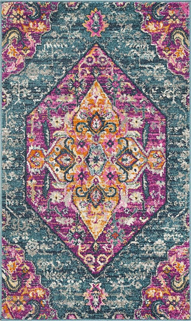 Leya Nights Blue 6' x 9' Rug - Thumbnail - Image 1