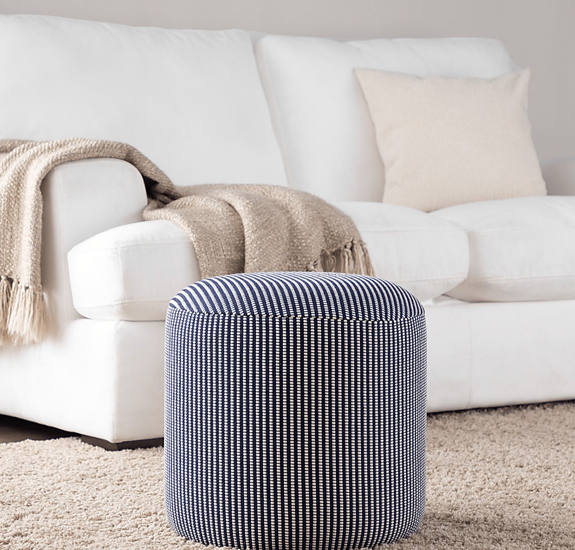 Leycester Blue Pouf - Image 4