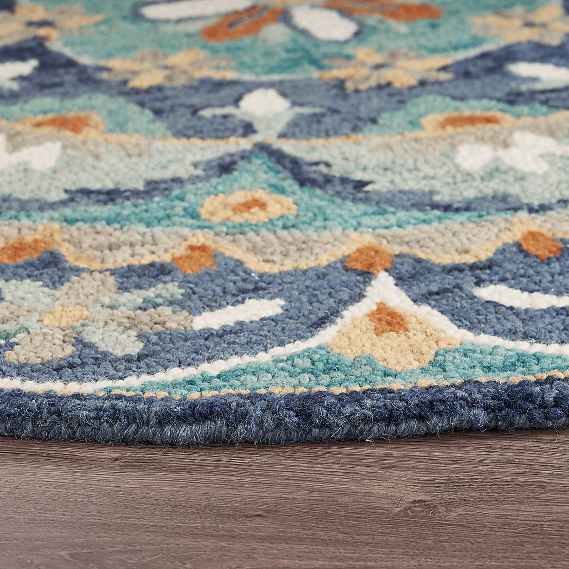 Liah Blue 4' Round Rug - Image 4