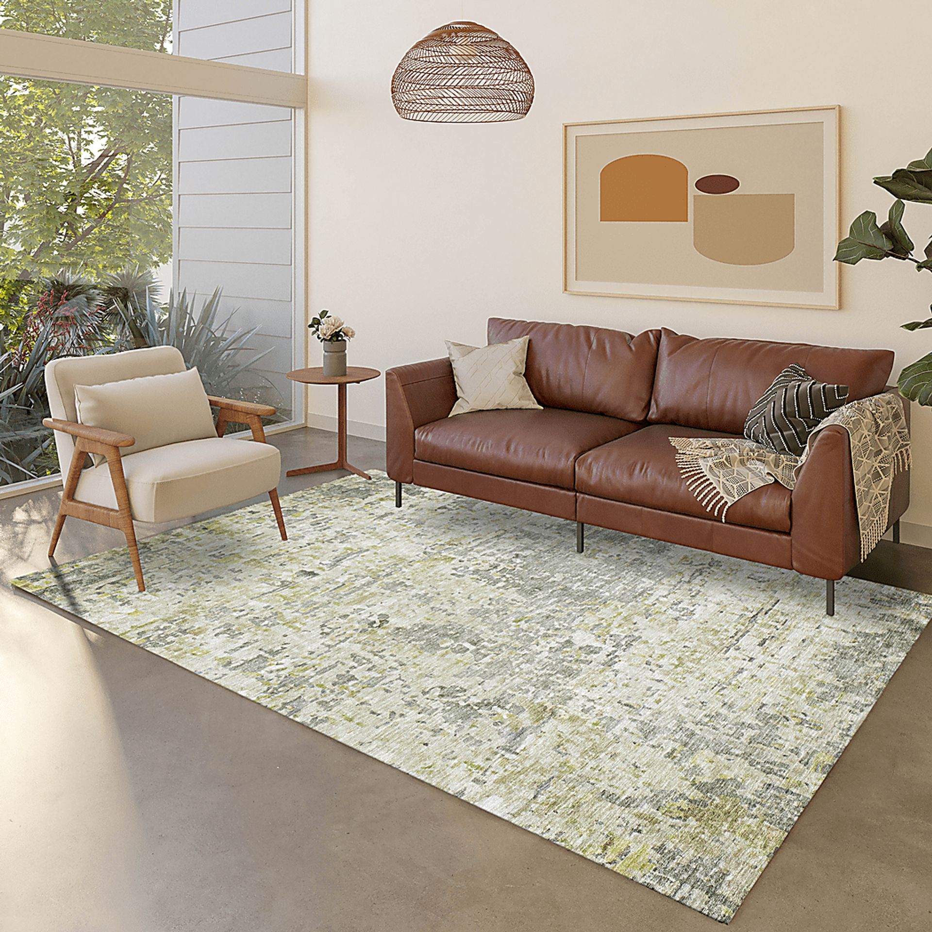 Liayah Sage 8' x 10' Machine Washable Rug - Image 2
