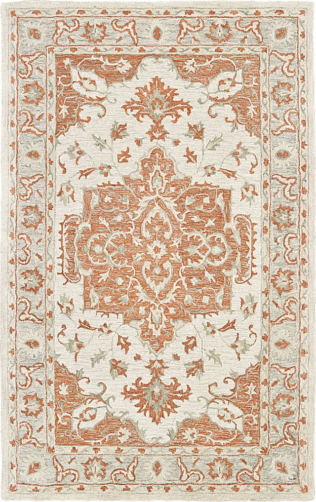Libena Orange 7'9 x 9'9 Rug - Thumbnail - Image 1