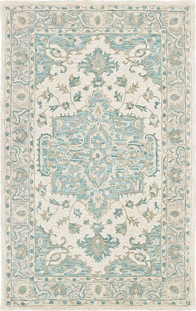 Libena Teal 7'9 x 9'9 Rug - Thumbnail - Image 1