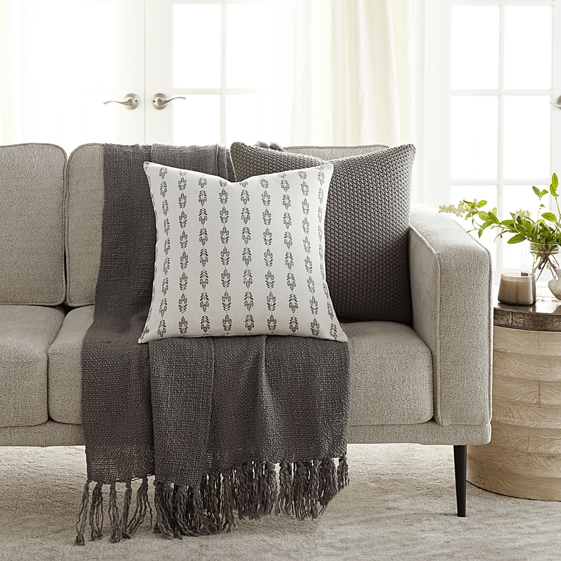 Liddi Gray Accent Pillow Set of 2 - Image 2
