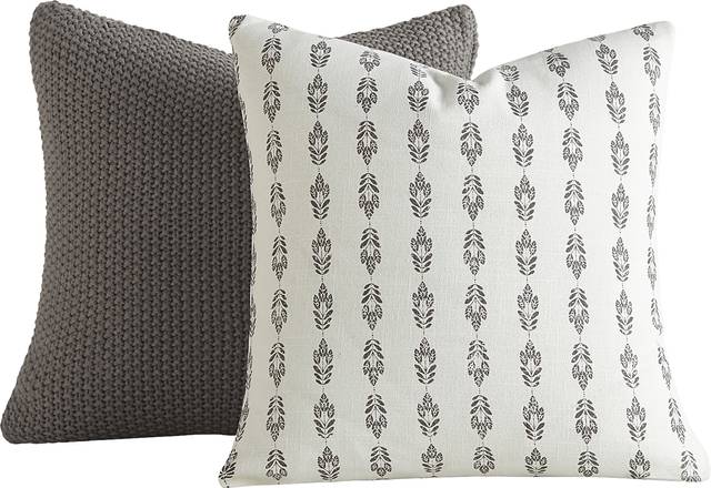 Liddi Gray Accent Pillow Set of 2 - Thumbnail - Image 1