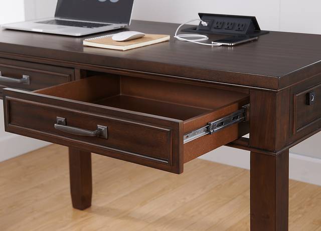 Lidemann Brown Desk with Fingerprint Lock - Thumbnail - Image 4