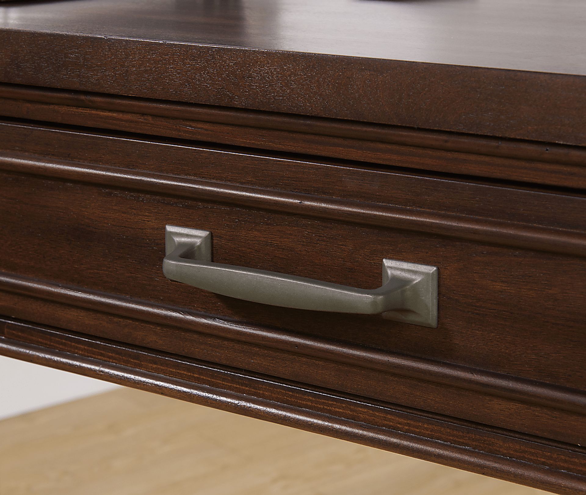 Lidemann Brown Desk with Fingerprint Lock - Image 8