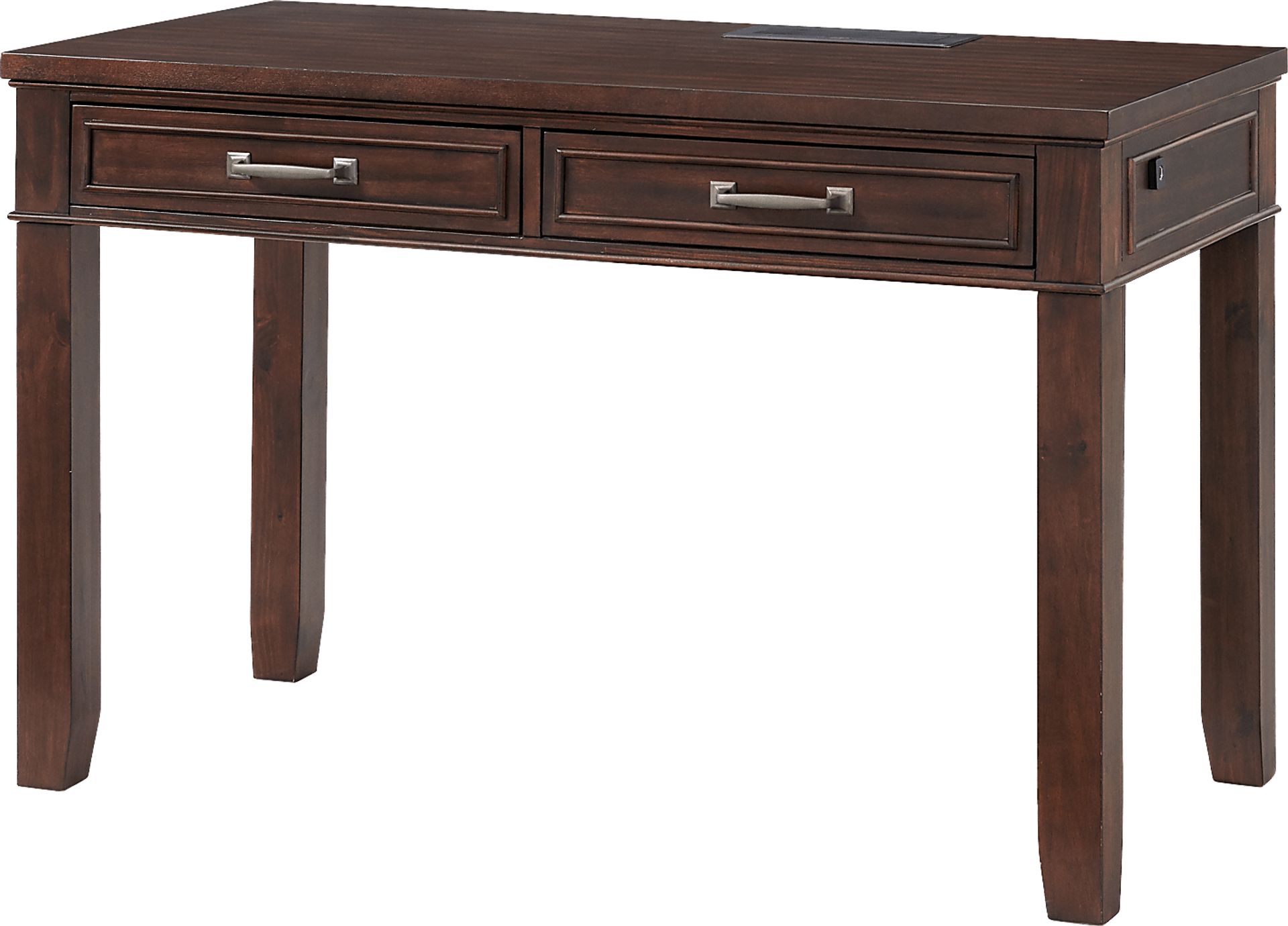 Lidemann Brown Desk with Fingerprint Lock - Image 1