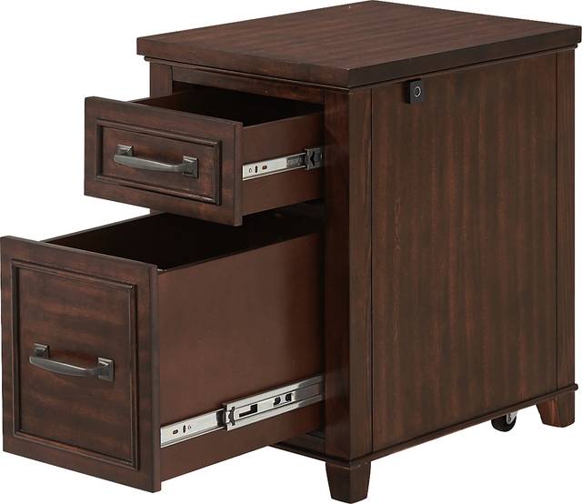 Lidemann Brown File Cabinet with Fingerprint Lock - Thumbnail - Image 2