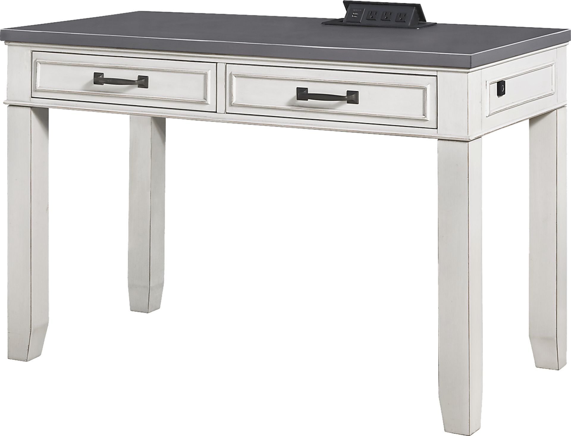 Lidemann White Desk with Fingerprint Lock - Image 2