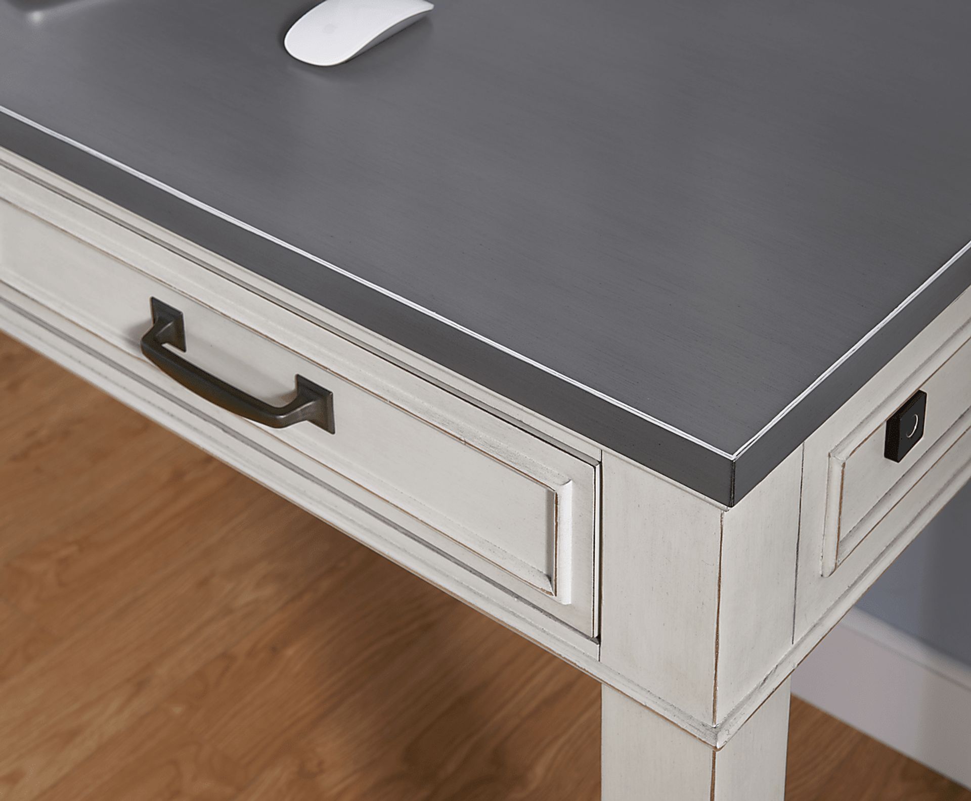 Lidemann White Desk with Fingerprint Lock - Image 8