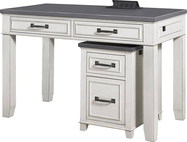 Lidemann White Desk with Fingerprint Lock - Thumbnail - Image 1