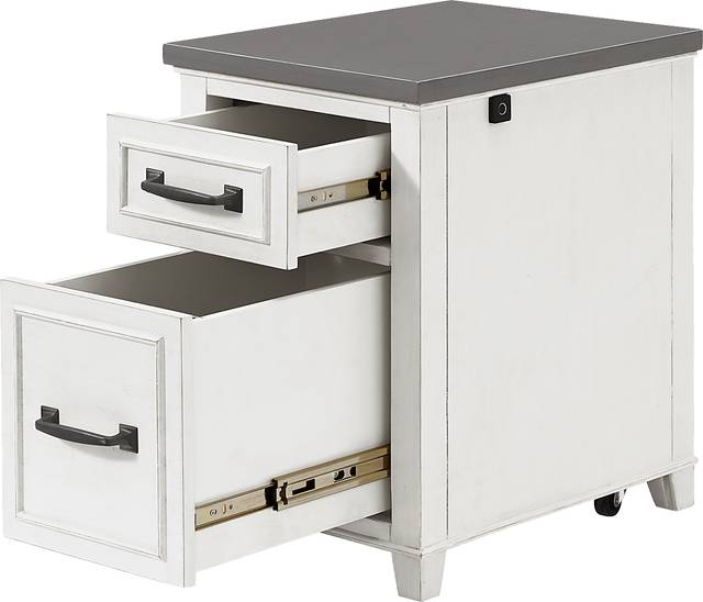 Lidemann White File Cabinet with Fingerprint Lock - Thumbnail - Image 2