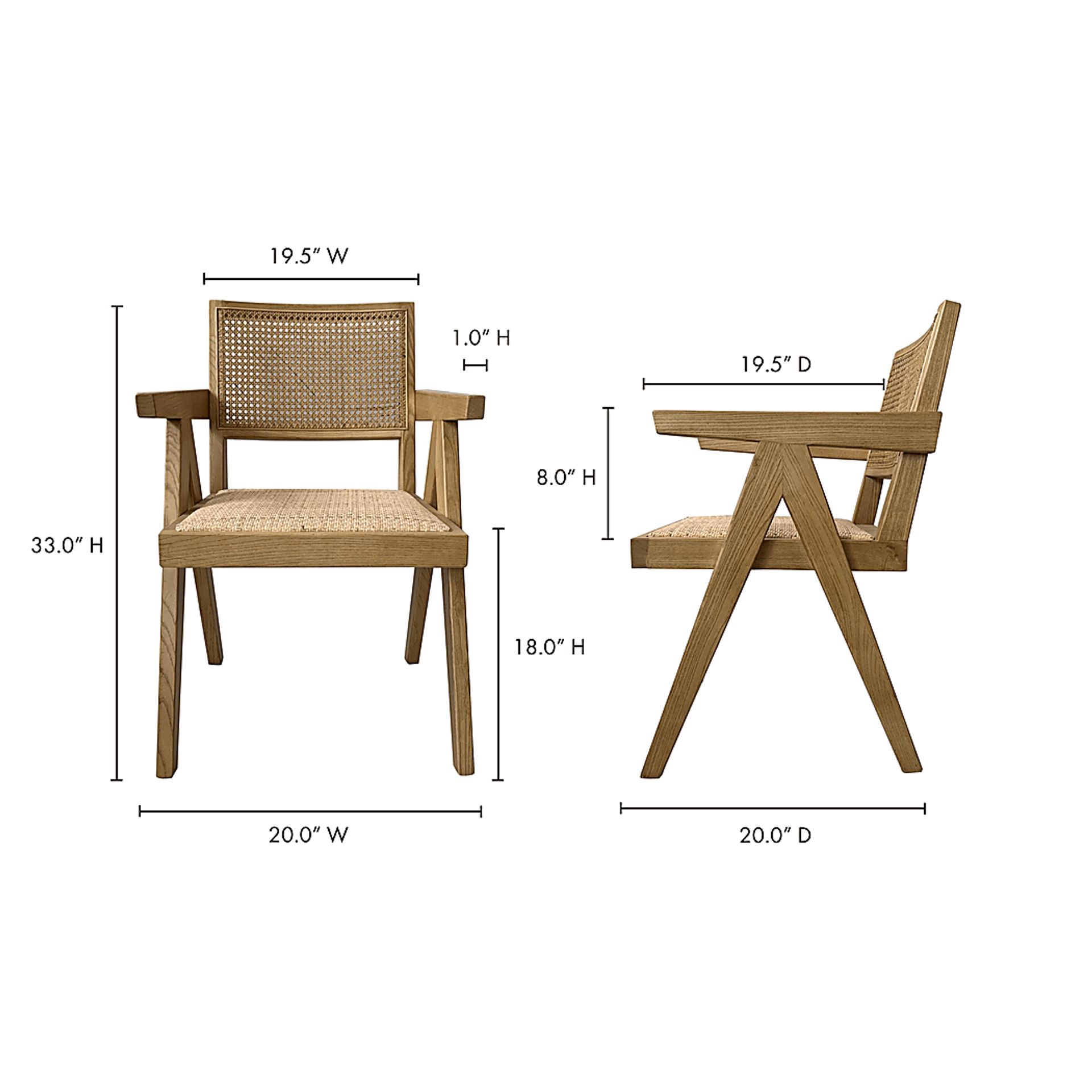 Lidflower Natural Arm Chair, Set of 2 - Image 7