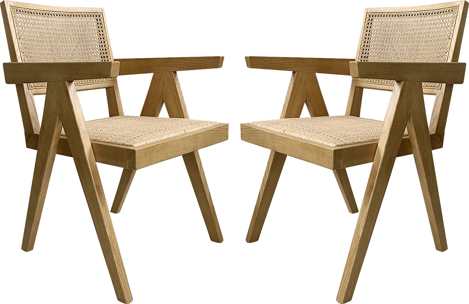 Lidflower Natural Arm Chair, Set of 2