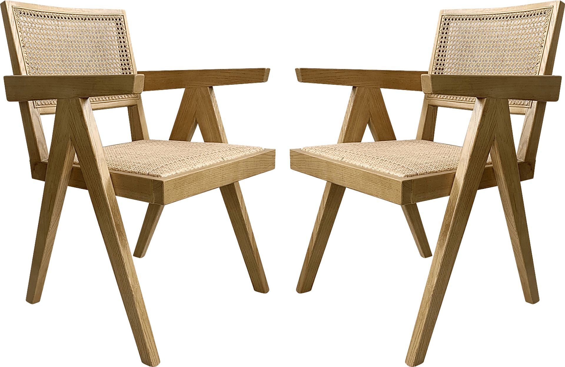 Lidflower Natural Arm Chair, Set of 2 - Image 1