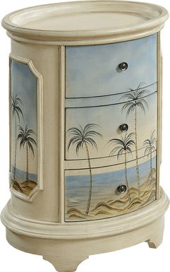 Lido Beach Ivory Chairside Table