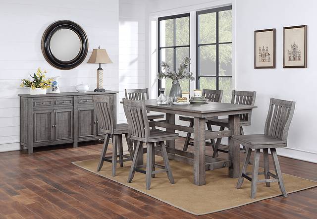 Lietner Gray Counter Height Dining Table - Thumbnail - Image 3