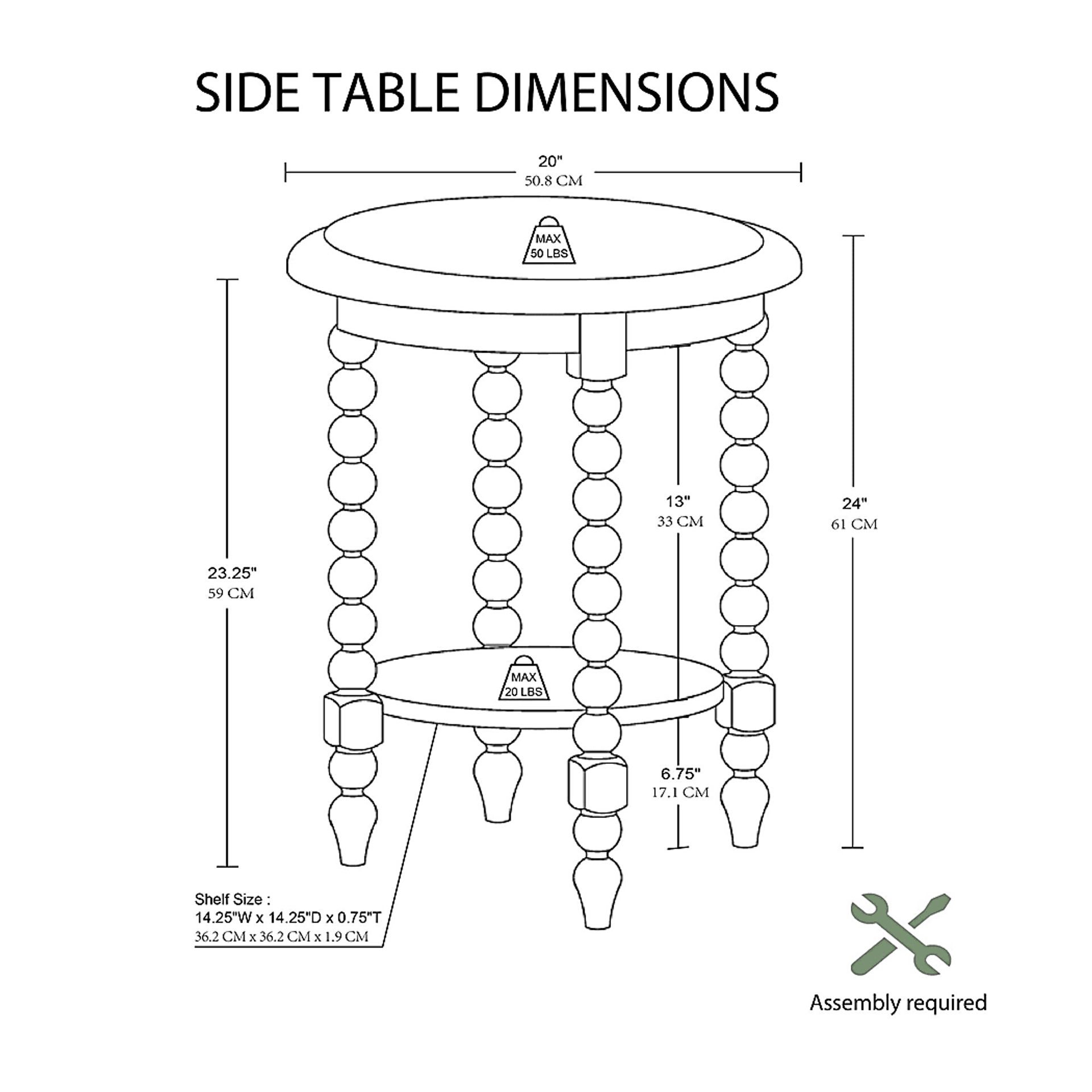 Lifewooden Brown End Table - Image 6