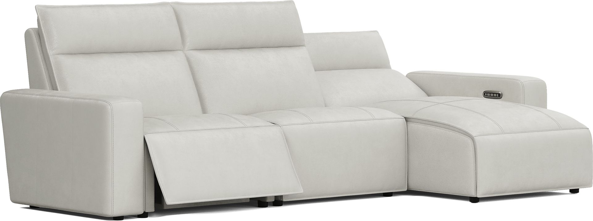 SYNE 5093 MODULAR TWO 3 PC LEATHER SECTIONAL - RAF CHAISE - Image 1