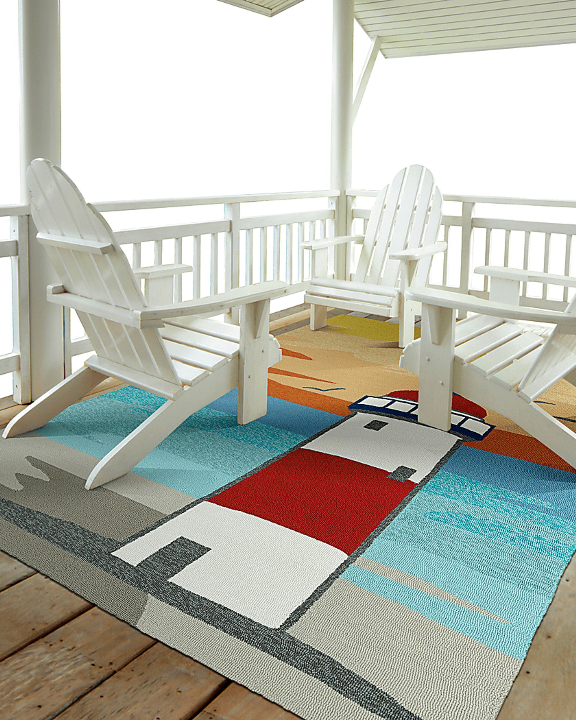 Lighthouse Sunrise Brown 7'6 x 9' Indoor/Outdoor Rug - Image 2