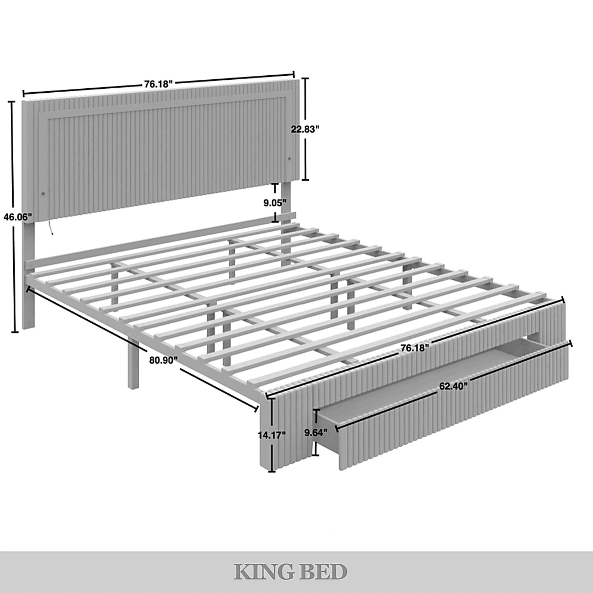 Ligon Black King Bed - Image 5