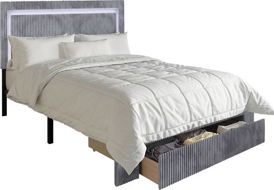 Ligon Gray Queen Bed with Storage