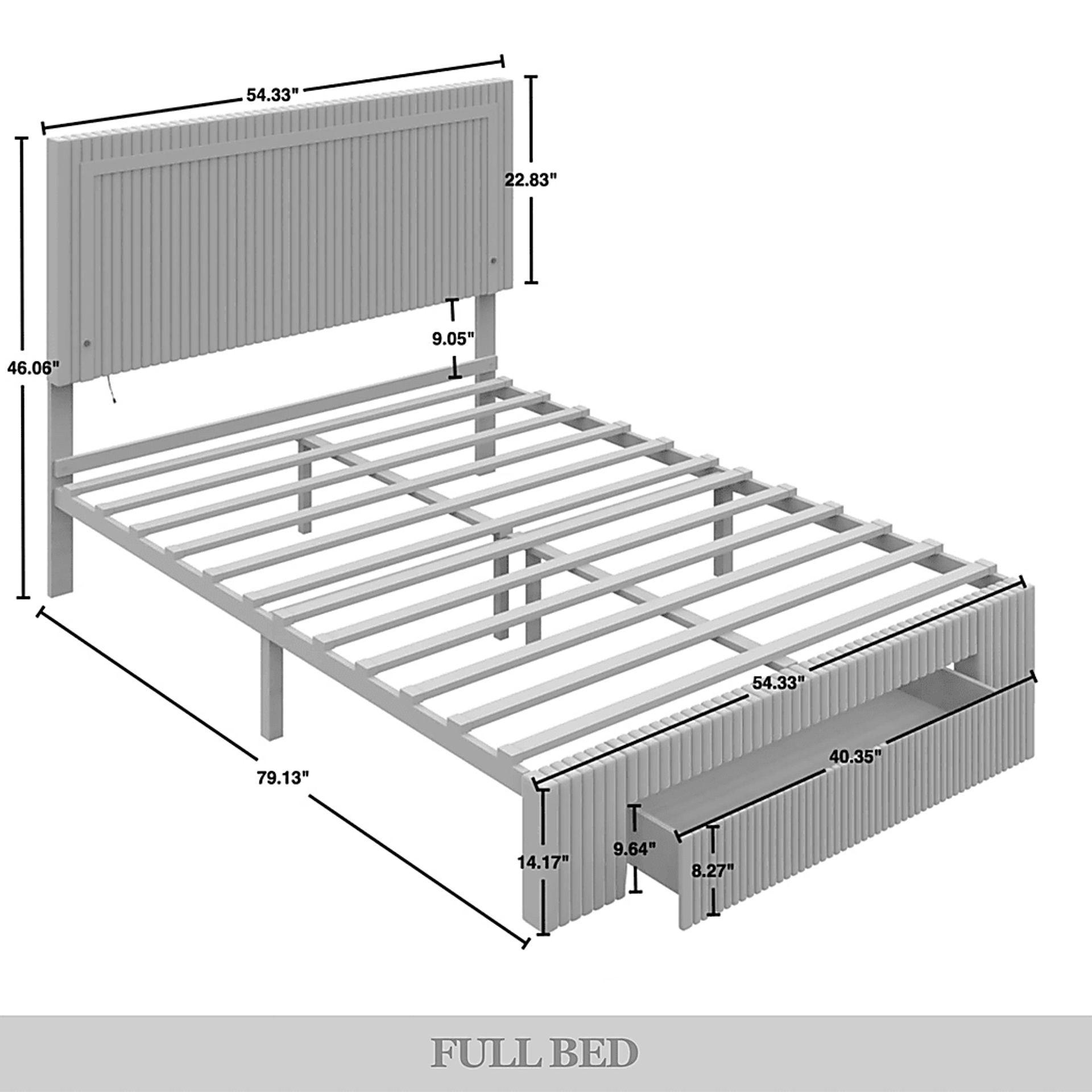 Ligon White Full Bed - Image 6