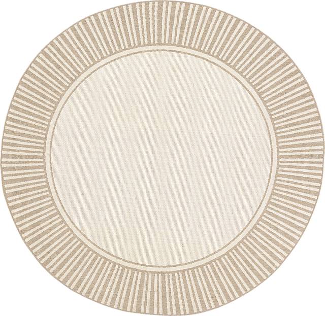 Lilah Camel 7'3 Round Indoor/Outdoor Rug - Thumbnail - Image 1