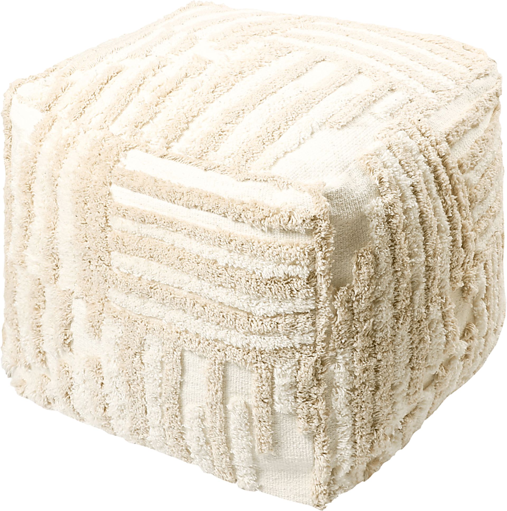 Lilanie Beige/Cream Pouf - Image 7