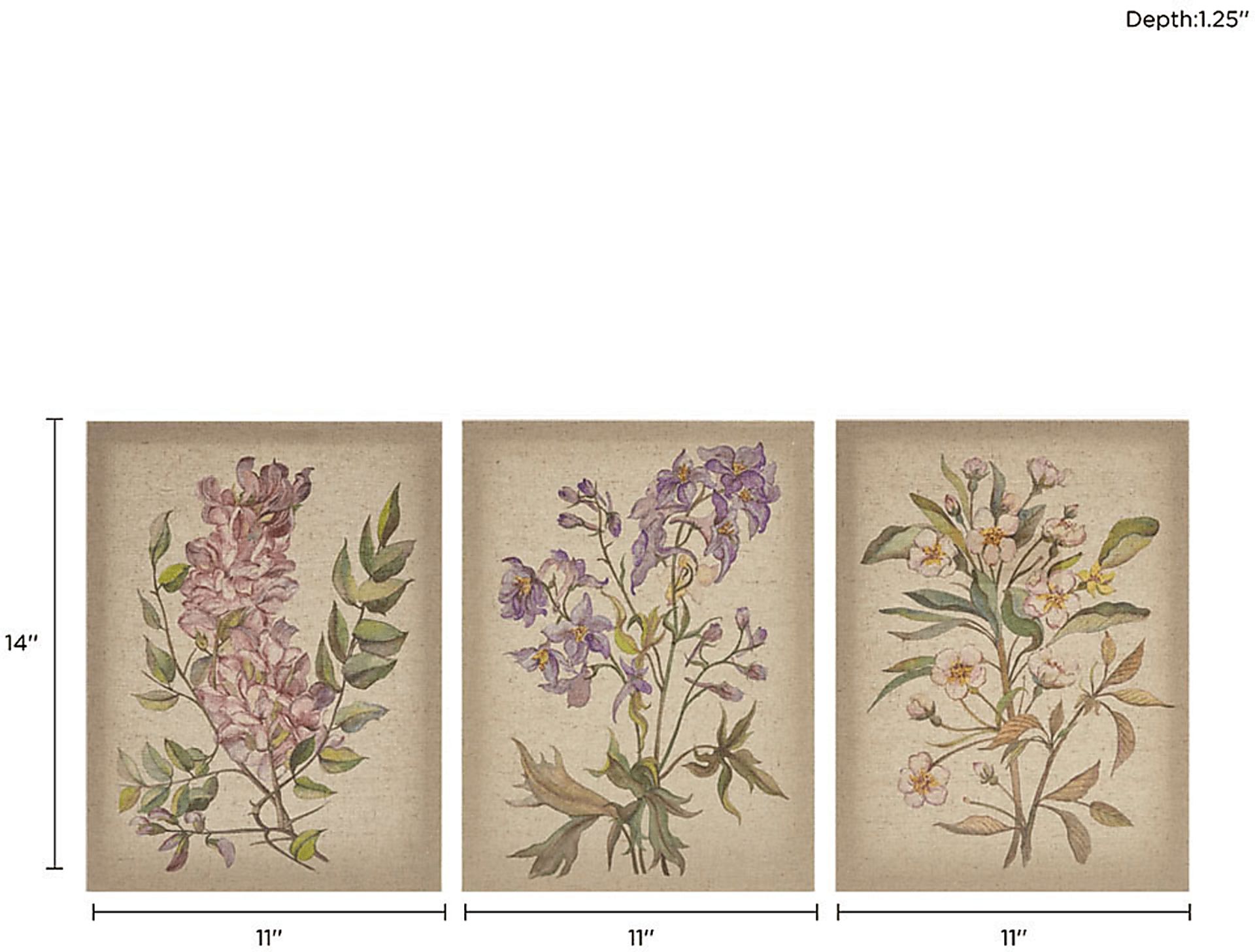 Lila's Flowers Pink Artwork, Set of 3 - Image 10