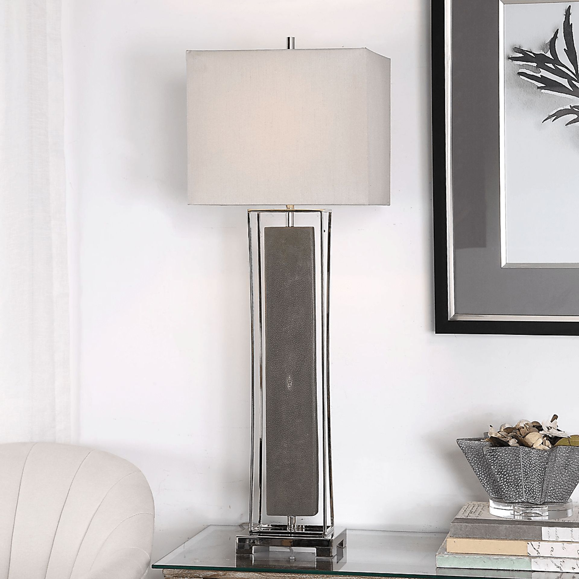 Lilian Lane Gray Lamp - Image 5
