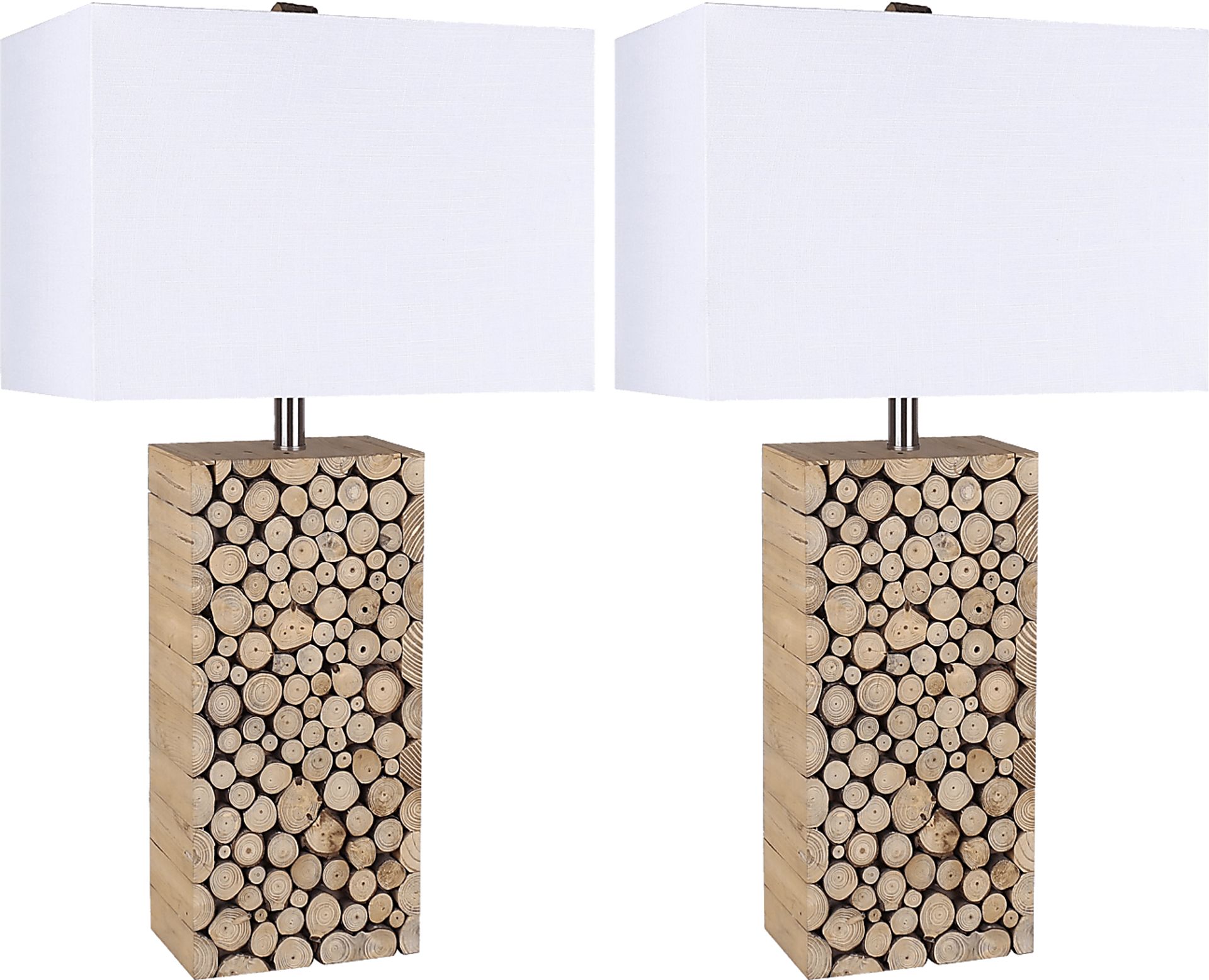 Lillian Edge Natural 2 Pc Lamp Set - Image 1