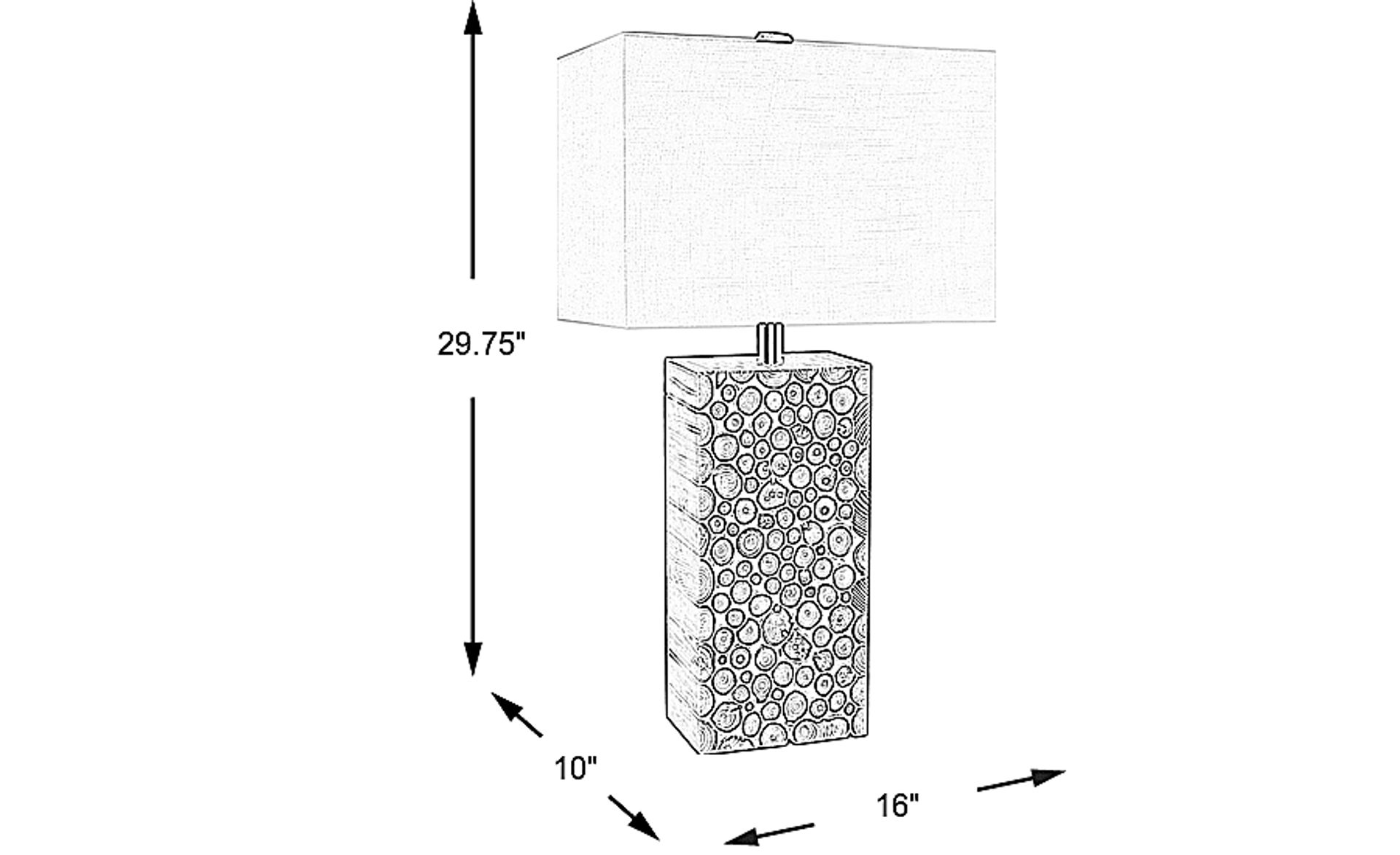 Dimension Image. Please refer to the Dimension Tab on this page for dimension details.