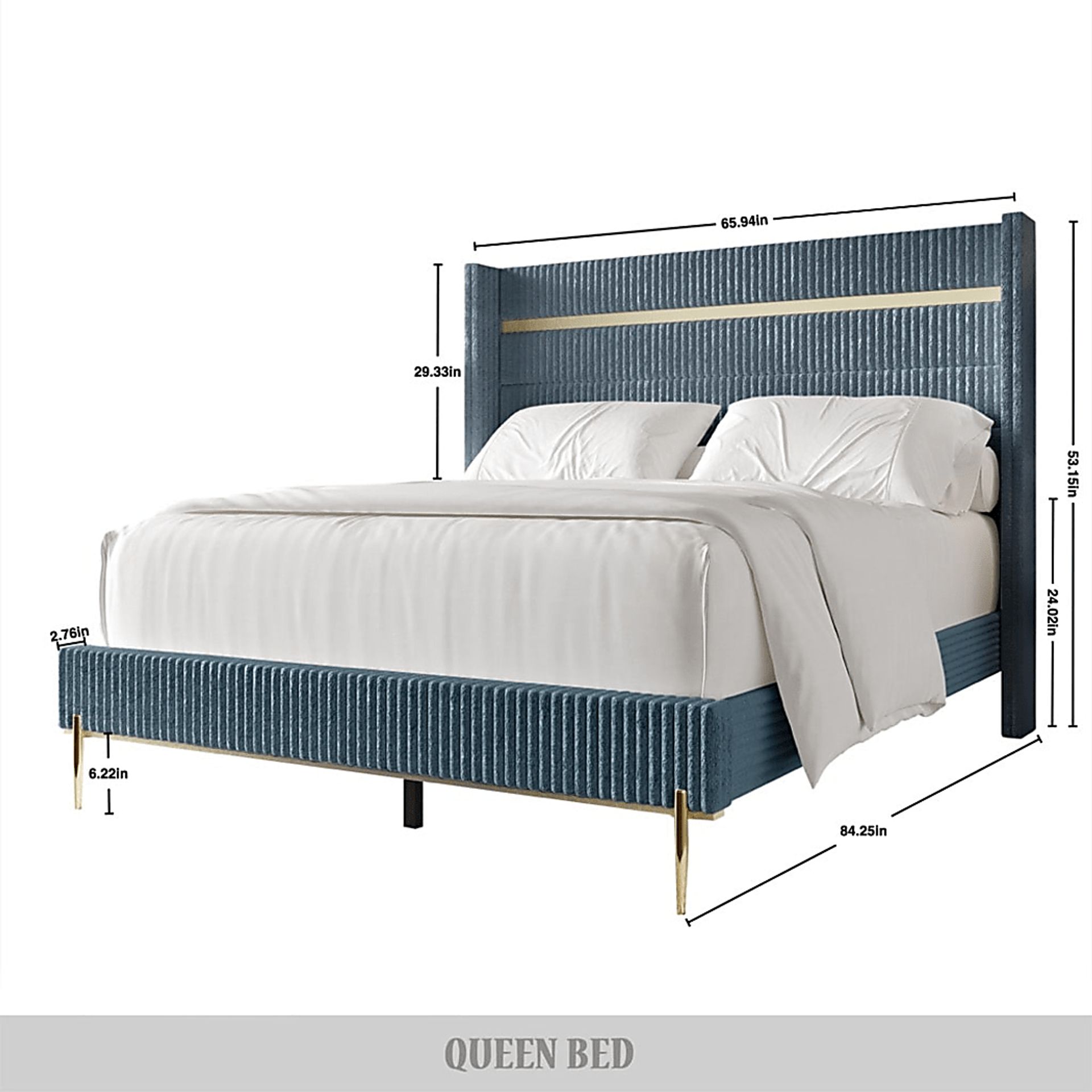 Lilypadway Blue King Bed - Image 6