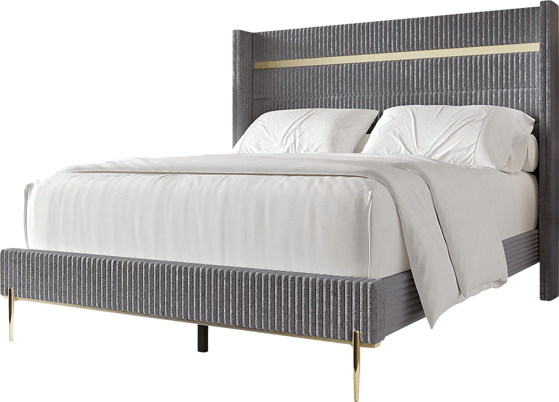Lilypadway Gray Queen Bed - Image 4