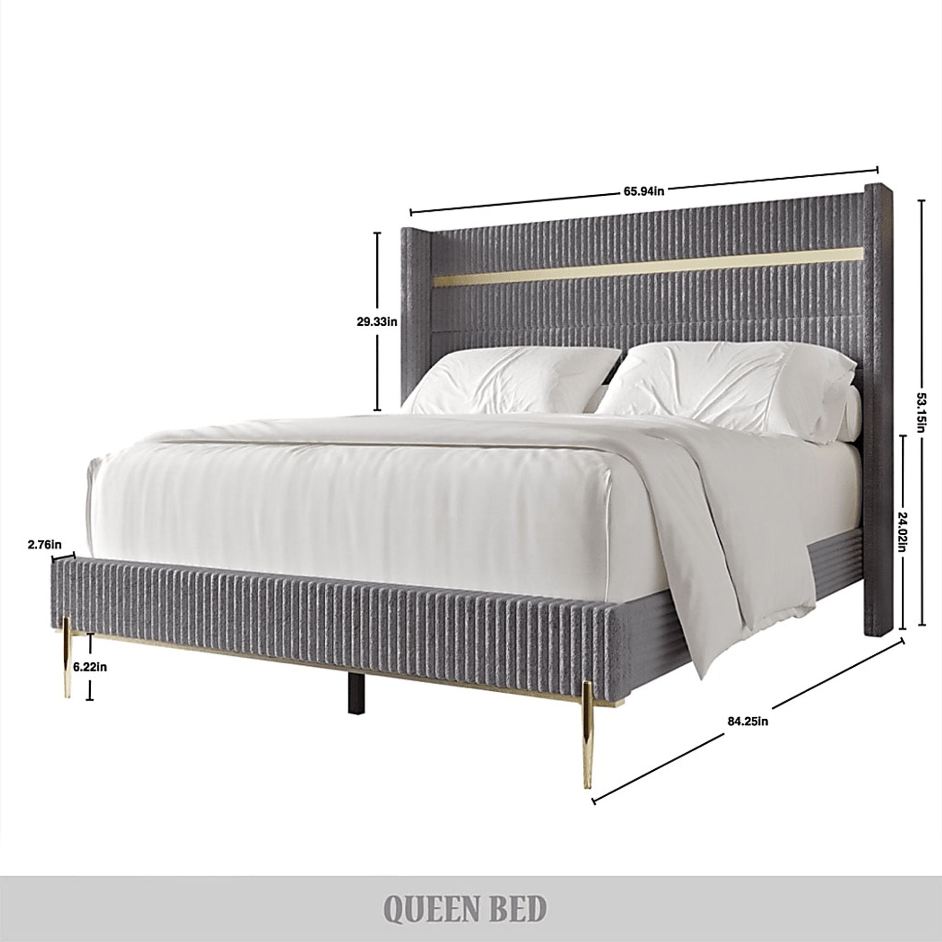Lilypadway Gray Twin Bed - Image 3
