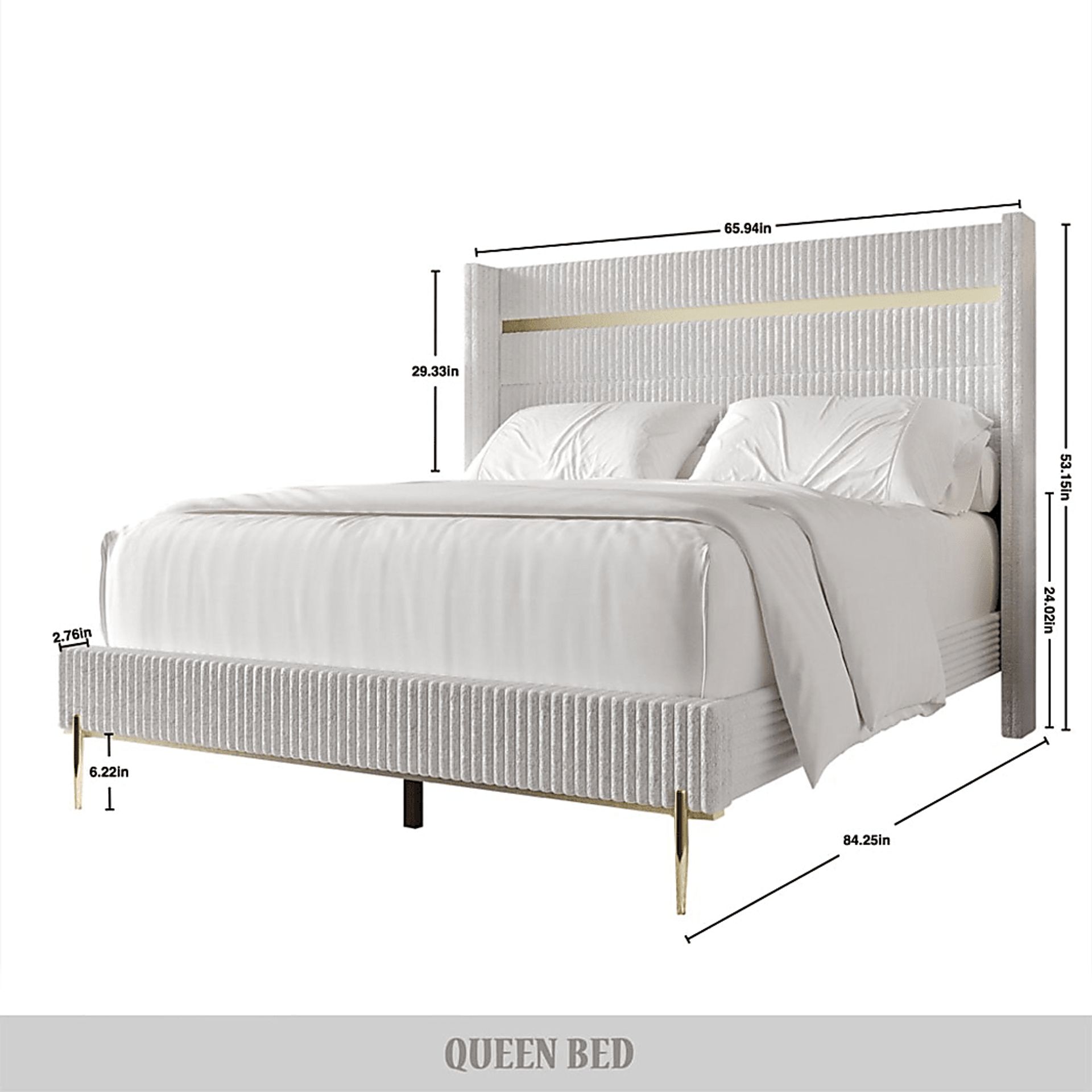 Lilypadway White Queen Bed - Image 5